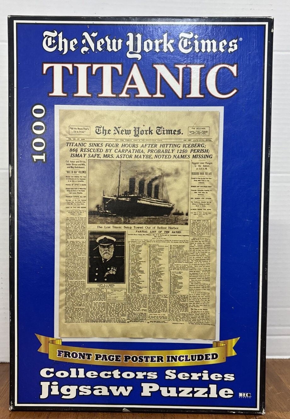 1998 New York Times Titanic 1000 Piece Puzzle With Poster